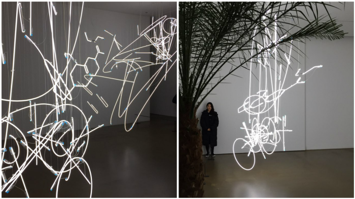 First of the nine rooms: Neon Forms (after Noh II and III) — Photos by John Kim